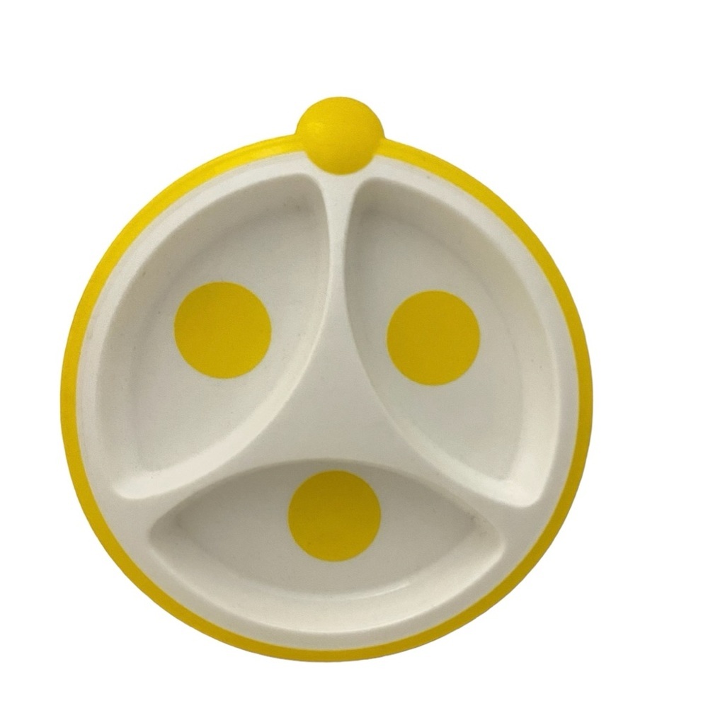 Dr. Brown's Toddler Divided Plate Yellow & White